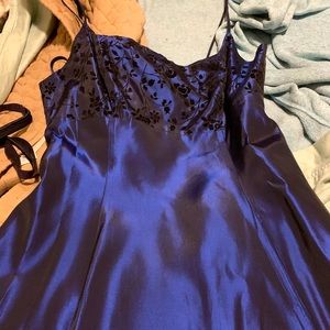 Blue w/ Black Details Dress (13/14 Juniors)